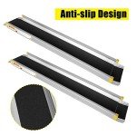 7FT Adjustable Aluminum Wheelchair Ramp for Easy Access