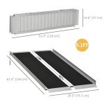 Portable Aluminum Wheelchair Ramp with Carry Handle