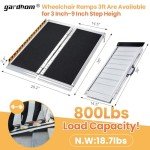 3FT Folding Aluminum Wheelchair Ramp with Non-Skid Surface
