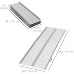 8ft Aluminum Folding Wheelchair Ramp for Stairs