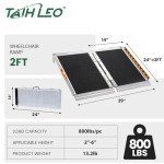 TaiH Leo 2FT Folding Aluminum Wheelchair Ramp