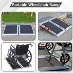 TaiH Leo 2FT Folding Aluminum Wheelchair Ramp