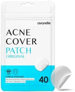 AVARELLE Acne Cover Patches, FSA HSA Eligible Hydrocolloid Pimple Patches for Face with Tea Tree Oil, Korean Skincare Zit Patches for Face | FSA HSA Store Eligible Items | Vegan, Cruelty-free
