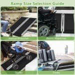 3 FT Folding Wheelchair Ramp with Non-Slip Surface