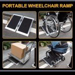 Portable Wheelchair Ramp with Non-Slip Surface