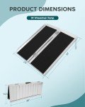 3ft Portable Non-Skid Aluminum Wheelchair Ramp