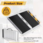 Garvee 2 FT Portable Non-Slip Wheelchair Ramp