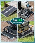 3ft Portable Non-Skid Aluminum Wheelchair Ramp