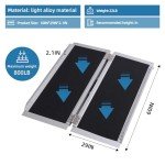 3FT Portable No-Slip Aluminum Wheelchair Ramp