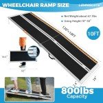 10FT Portable Non-Skid Wheelchair Ramp for Home