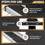 Foldable 5ft Aluminum Wheelchair Ramps for Steps
