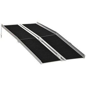 6FT Folding Aluminum Wheelchair Ramp with Non-Slip Surface