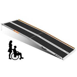 8FT Folding Aluminum Wheelchair Ramp with Anti-Slip