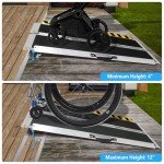 Portable 4FT Aluminum Wheelchair Ramp - 800 LBS Capacity
