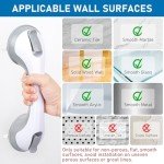 Dotday 12 Inch Suction Grab Bars for Bathtubs and Showers, 2 Pack Shower Handles for Elderly, Shower Grab Bars for Seniors, Handicap Shower Bars Shower Safety Bars for Bathroom Bathtubs Toilet