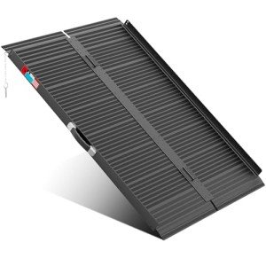 4FT Folding Non-Slip Aluminum Wheelchair Ramp