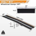 10ft Portable Wheelchair Ramp with Support Legs