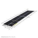 12' Aluminum Multi-Fold Wheelchair Ramp - 600 lb Capacity