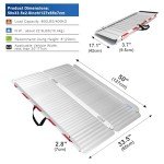 Durable 4FT Aluminum Wheelchair Ramp - 800lbs Capacity