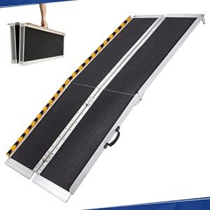7FT Portable Wheelchair Ramp with Non-Skid Design