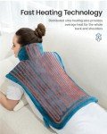 RENPHO Heating Pad for Neck and Shoulders and Back, FSA HSA Eligible, Electric Heat Pads for Pain Relief, Christmas Gifts for Women Men, Birthday Gifts for Mom Dad, Large 24"x33", ETL Certified, Blue