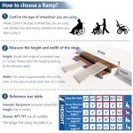2FT Folding Aluminum Wheelchair Ramp - Non-Slip