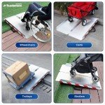 Durable 4FT Aluminum Wheelchair Ramp - 800lbs Capacity