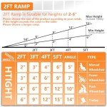 2FT Non-Slip Aluminum Wheelchair Ramp for Home