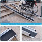 Portable 4-7 FT Adjustable Wheelchair Ramp