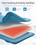 RENPHO Heating Pad for Neck and Shoulders and Back, FSA HSA Eligible, Electric Heat Pads for Pain Relief, Christmas Gifts for Women Men, Birthday Gifts for Mom Dad, Large 24"x33", ETL Certified, Blue