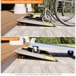 2FT Non-Slip Aluminum Wheelchair Ramp for Home