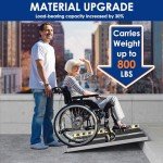 3FT Portable Aluminum Wheelchair Ramp with Wheels