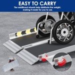 3FT Portable Aluminum Wheelchair Ramp with Wheels