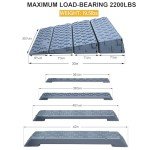 OrangeStar Portable Wheelchair Threshold Ramp, Multiple Sizes