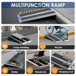 3FT Portable Aluminum Wheelchair Ramp with Wheels