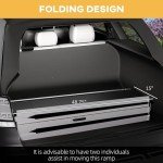 8FT Foldable Aluminum Wheelchair Ramp with Non-Slip Surface