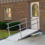 10' Portable Wheelchair Ramp with Handrails, 850 lb Capacity
