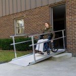 10' Portable Wheelchair Ramp with Handrails, 850 lb Capacity