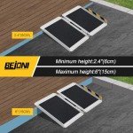 2FT Portable Aluminum Wheelchair Ramp, 600 lbs Capacity