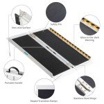 Portable 3ft Aluminum Wheelchair Ramp - Anti-Slip