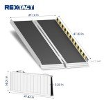 RexTact 1.2m Portable Wheelchair Ramp with Wheels