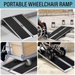 Portable 3ft Aluminum Wheelchair Ramp - Anti-Slip