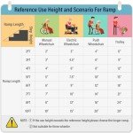 Portable 3ft Aluminum Wheelchair Ramp - Anti-Slip