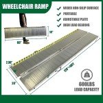 10-Foot Portable Aluminum Non-Skid Wheelchair Ramp