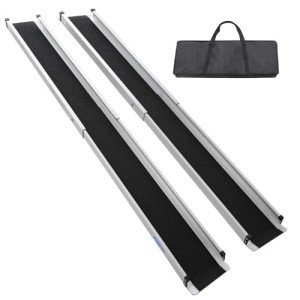 Adjustable Aluminum Wheelchair Ramp - 2.4m Long
