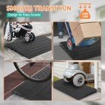 Portable 2.5" Rubber Wheelchair Threshold Ramp