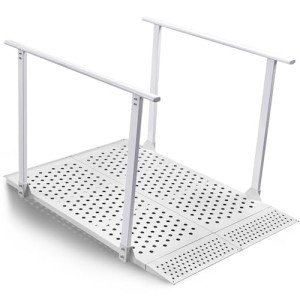 Foldable Wheelchair Ramp with Adjustable Handrails