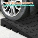 Portable 2.5" Rubber Wheelchair Threshold Ramp