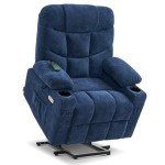 Electric Lift Recliner Chair for Seniors, Navy