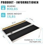 3FT Portable Aluminum Wheelchair Ramp with Non-Slip Surface